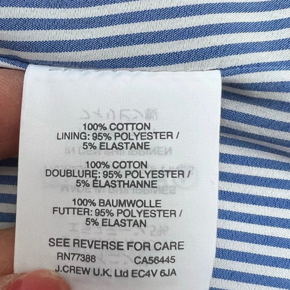 NWOT J. Crew Regent Blazer Blue Chambray Ruffled Trim Classic Preppy Women’s 4 - Picture 12 of 14